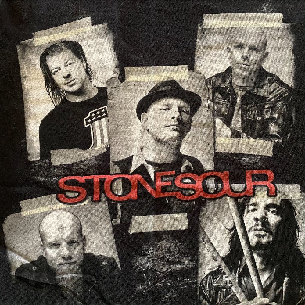 Stone Sour Band 2011 Tour Unisex Distressed T-Shirt, Medium